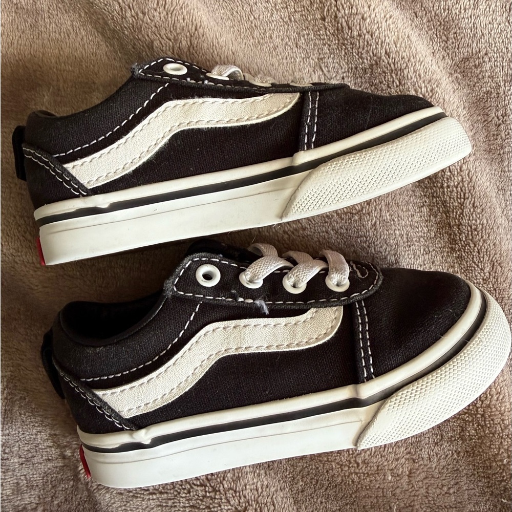 Vans Kids Black and White Classic Sneakers